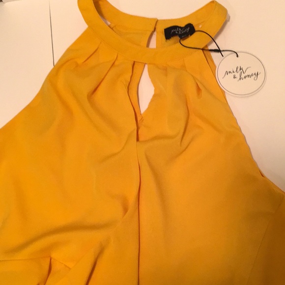 Milk & Honey Yellow Tank Top Sz “S” - Picture 3 of 5
